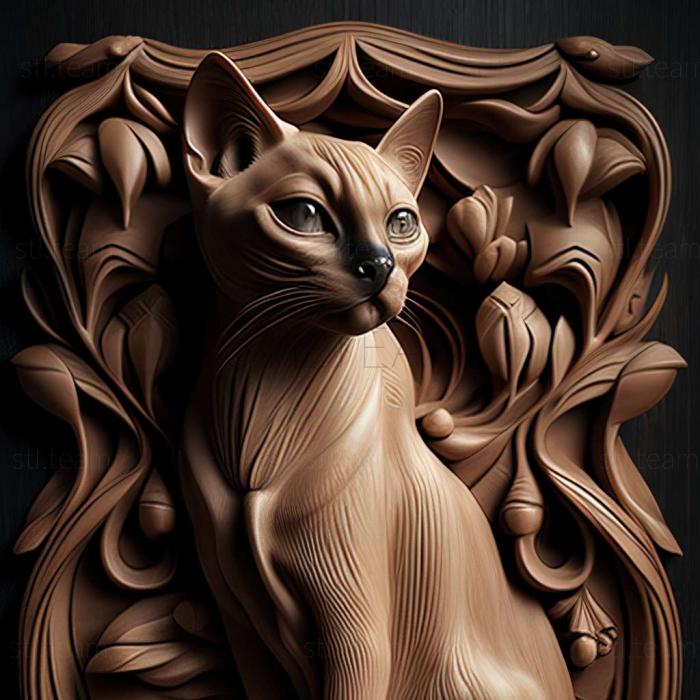 3D model Siamese cat (STL)